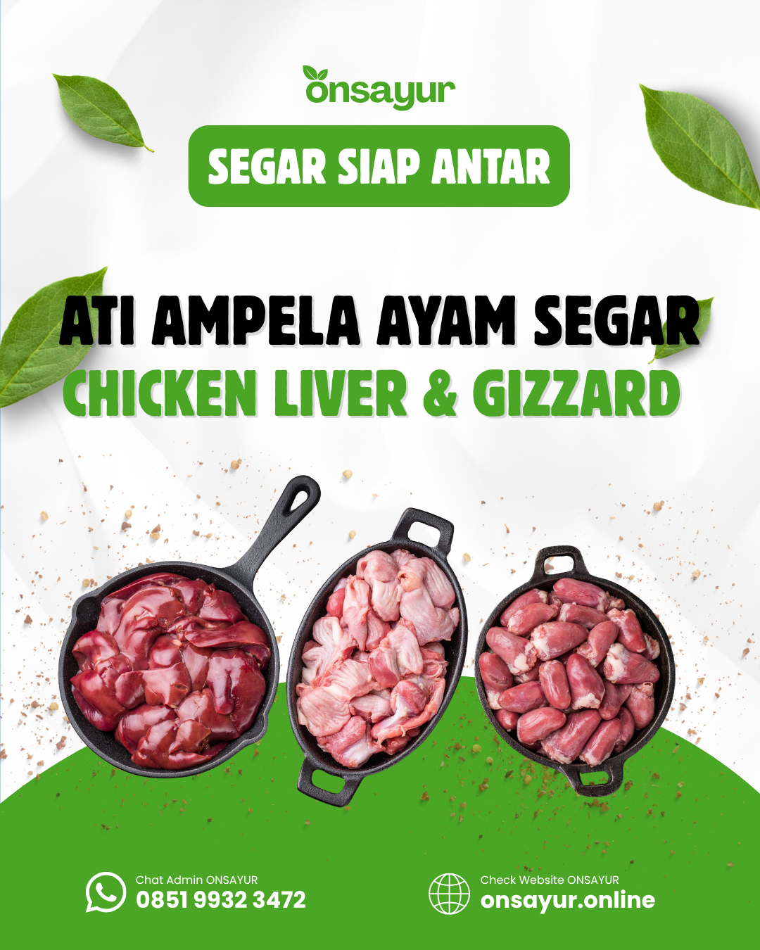 Ati Ampela Ayam Segar / Chicken Liver & Gizzard 