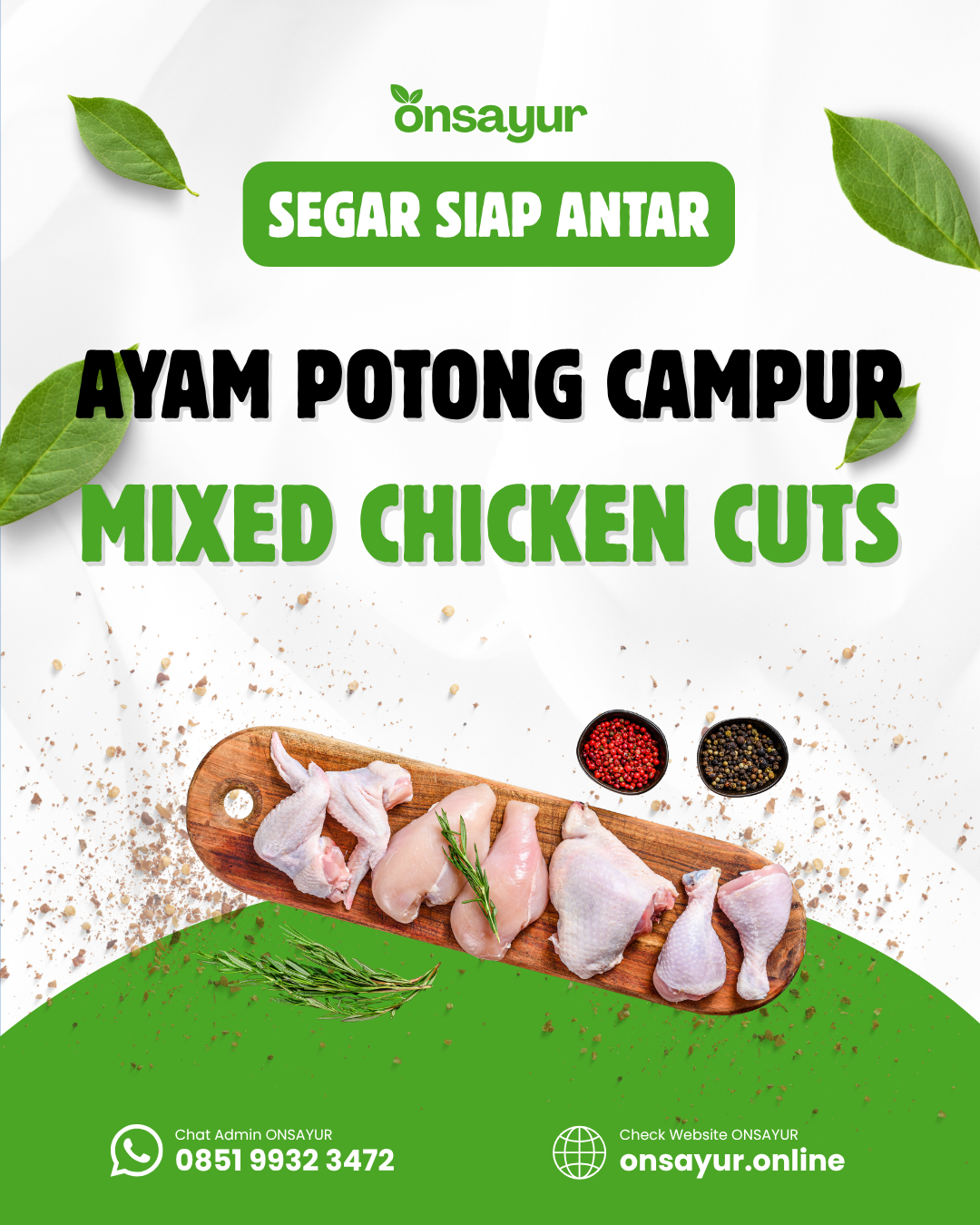 Ayam Potong Campur Segar / Mixed Chicken Cuts 