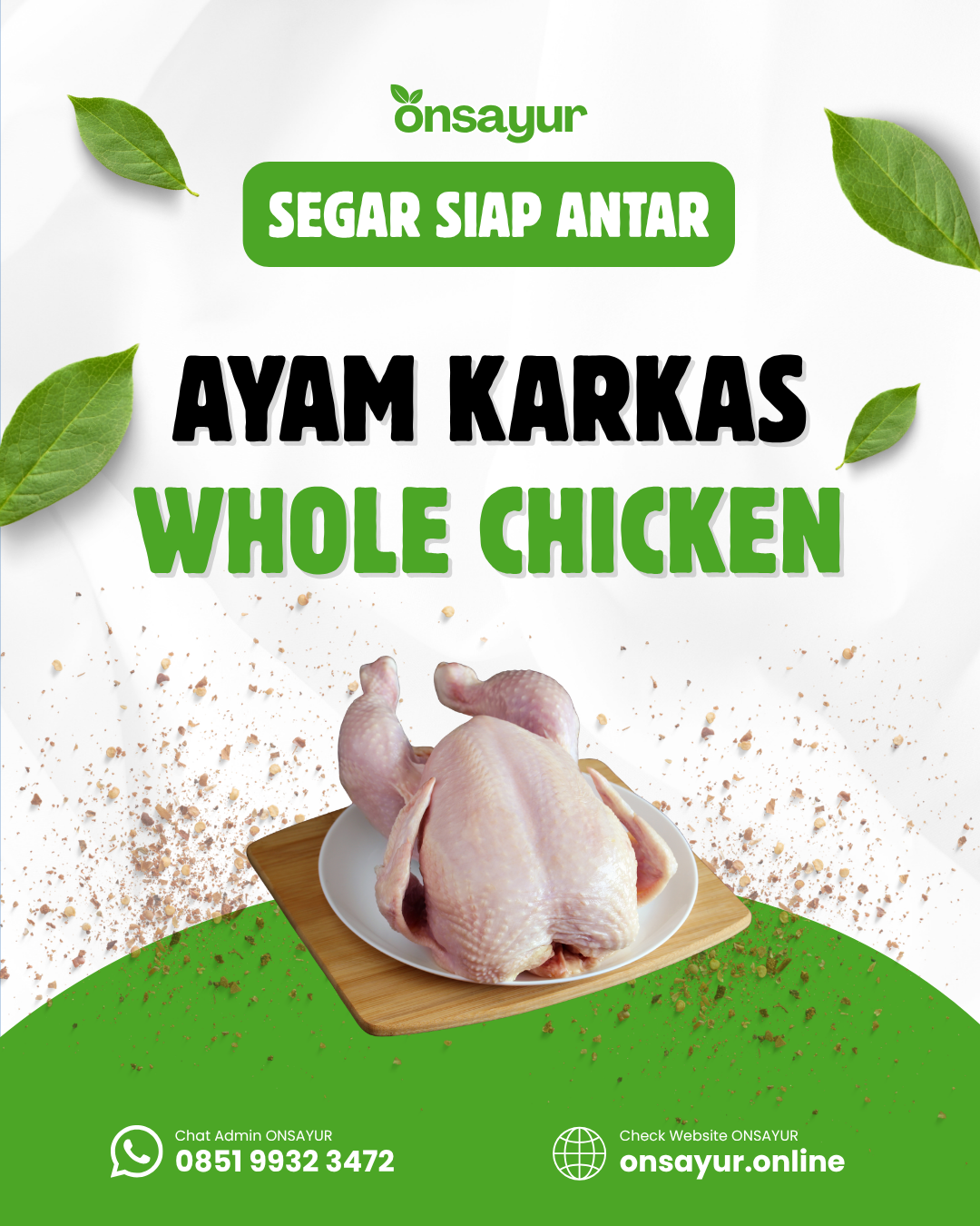 Ayam Karkas Utuh Segar / Whole Chicken 