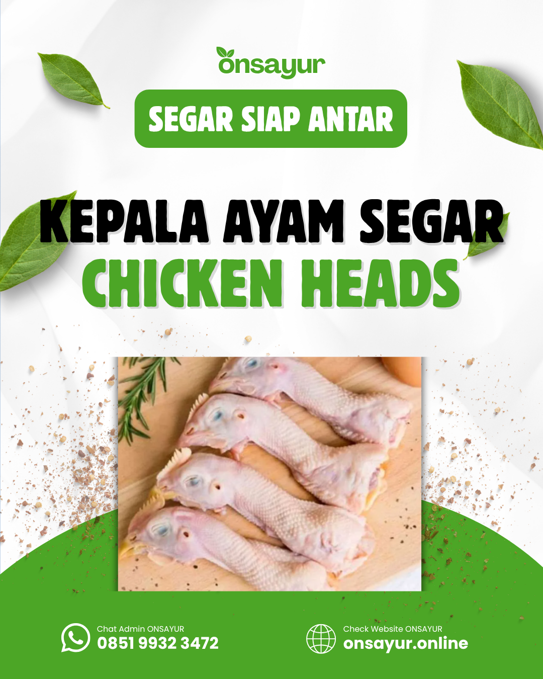 Kepala Ayam Segar / Chicken Heads 
